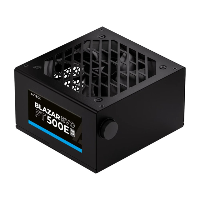 Fuente de Poder Acteck Blazar EVO FT500E / 20+4 pin ATX / 120mm / 500W