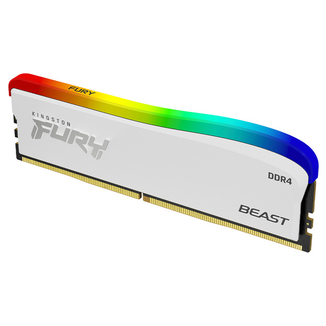 Memoria RAM 8GB 3600MHz Kingston Fury Beast DDR4 RGB SPECIAL EDITION / 3600MHz / White