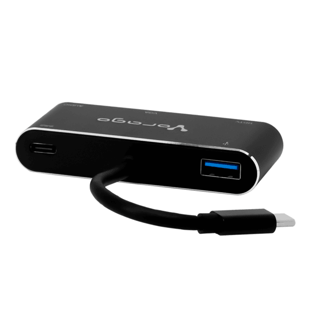 Adaptador Tipo C Vorago ADP-350 / 5 en 1 / HDMI / VGA / 3.5 mm / USB C y USB 3.0