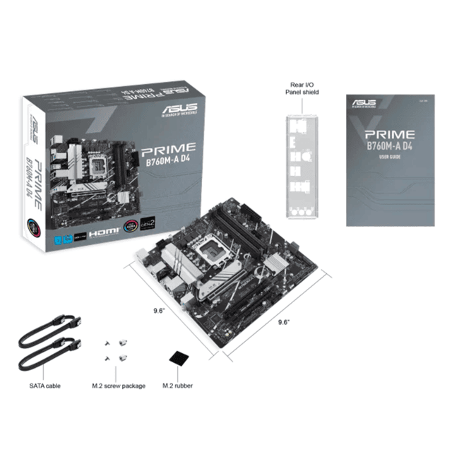 Tarjeta Madre ASUS PRIME B760M-A D4 / Chipset B760M / Intel 13va y 12va Generación / DDR4 / Micro-Atx