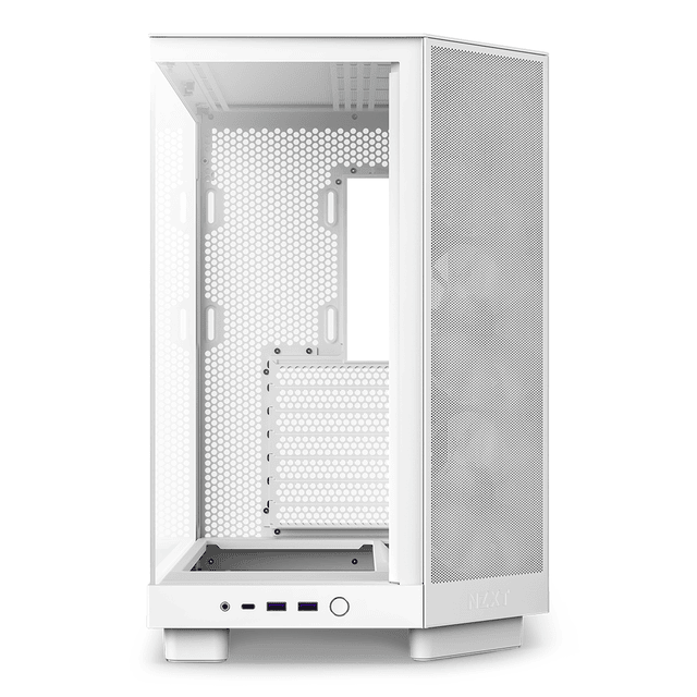 Gabinete NZXT H6 FLOW WHITE RGB / Cristal Templado / Mini-ITX / Micro-ATX / ATX