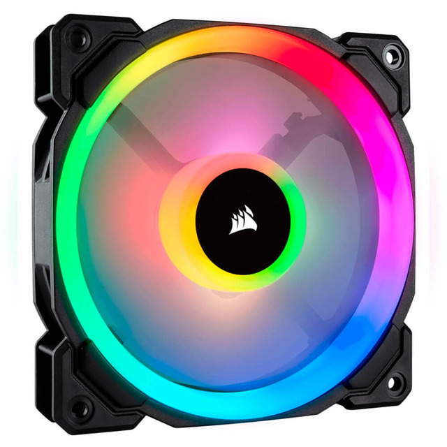 Ventilador Corsair LL120 RGB Dual Light Loop / 120MM / Negro