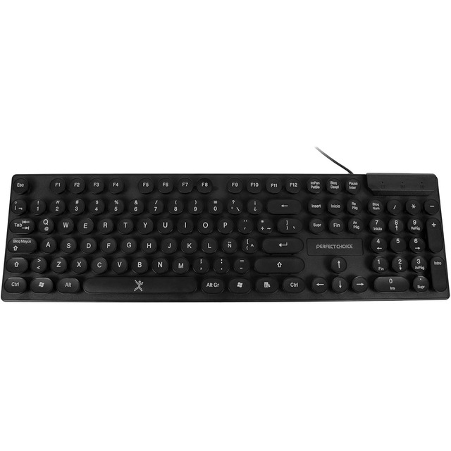 Teclado Alámbrico de Teclas Redondas Conector USB 