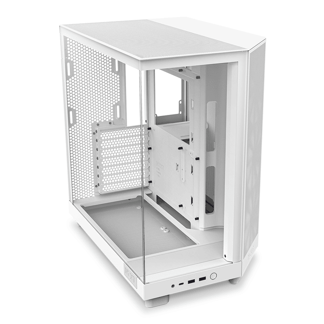 Gabinete NZXT H6 FLOW WHITE RGB / Cristal Templado / Mini-ITX / Micro-ATX / ATX