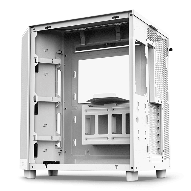 Gabinete NZXT H6 FLOW WHITE RGB / Cristal Templado / Mini-ITX / Micro-ATX / ATX
