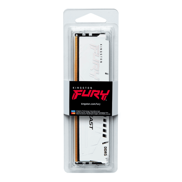 Memoria RAM Kingston Fury Beast DDR5 / 5200MHz / 16GB / Blanco