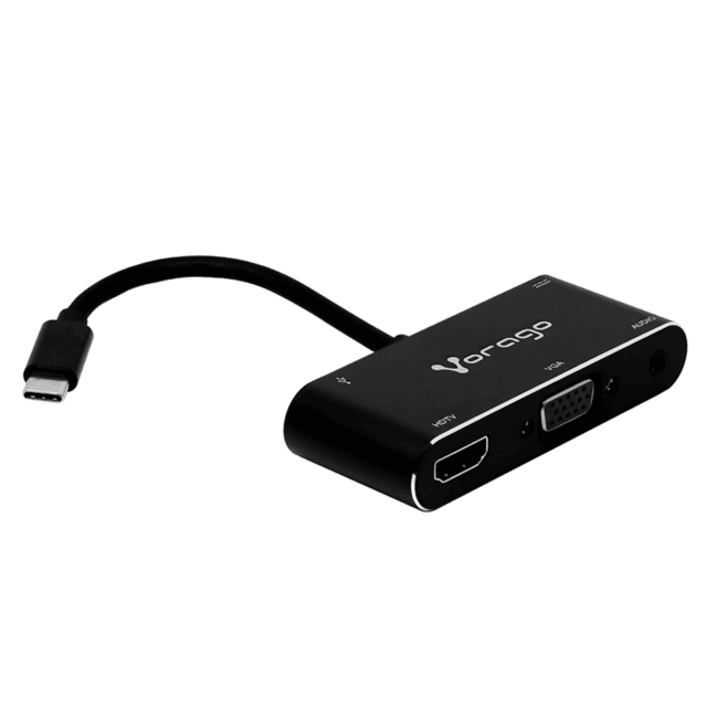 Adaptador Tipo C Vorago ADP-350 / 5 en 1 / HDMI / VGA / 3.5 mm / USB C y USB 3.0
