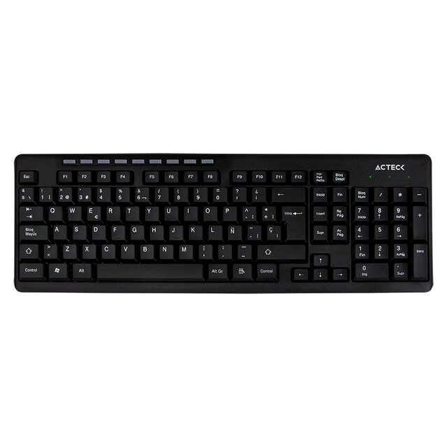 Teclado Inalámbrico  Acteck Inspire TI215 Inalámbrico Negro