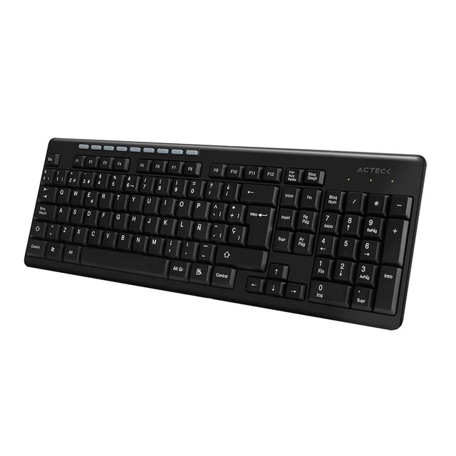 Teclado Inalámbrico  Acteck Inspire TI215 Inalámbrico Negro