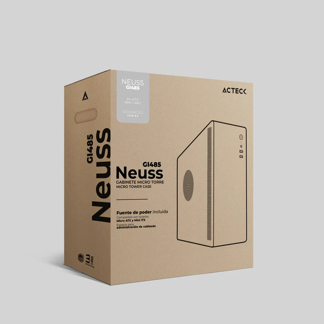 Gabinete Mini Torre / Neuss GI485 / Max MB M-ATX Fuente SFX 450 W