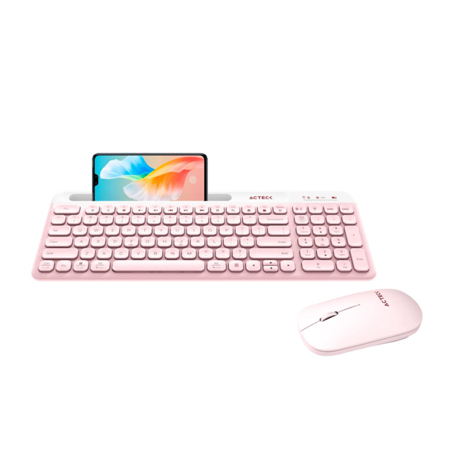 KIT TECLADO Y MOUSE ACTECK CREATOR VIRTUOS SILK MK720 ROSA