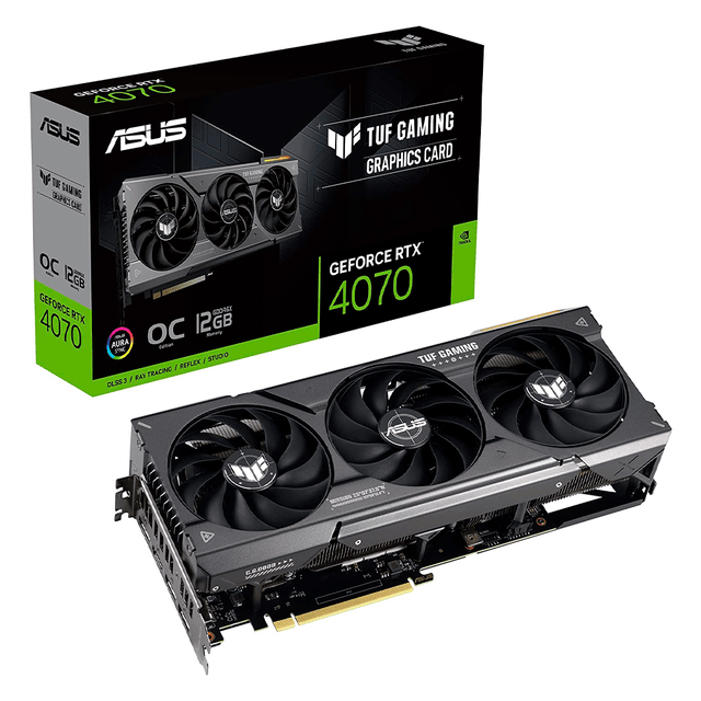 Tarjeta de video GeForce RTX 4070 ASUS TUF  / 3X / 12 GB / NVIDIA DLSS3 GDDR6X