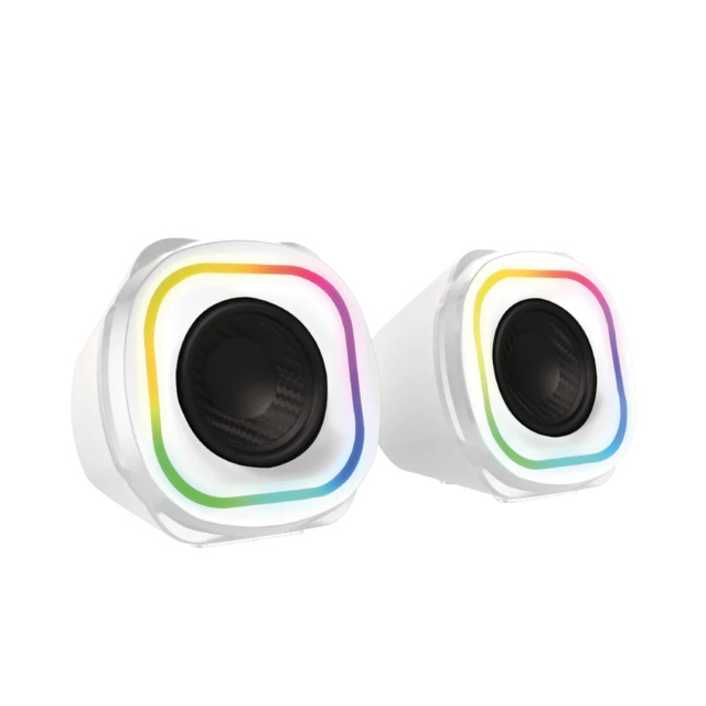 Bocinas Balam Rush / Glimm Quad BG555 / Bluetooth / Iluminación RGB / Blanco