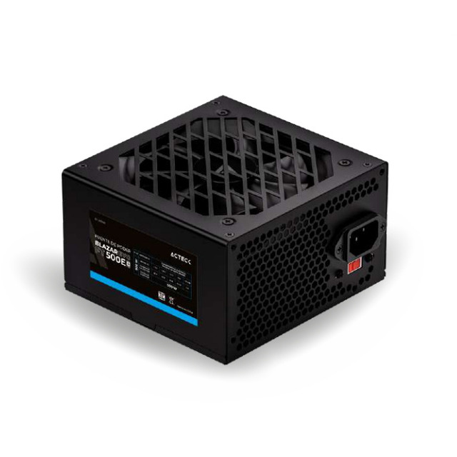 Fuente de Poder Acteck Blazar EVO FT500E / 20+4 pin ATX / 120mm / 500W