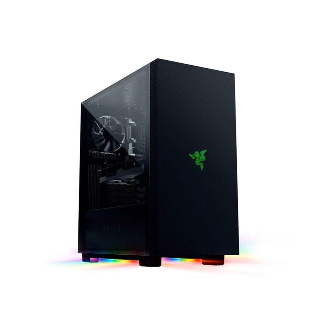 Gabinete Razer Tomahawk / Torre ATX / RGB / Cristal / Templado Negra