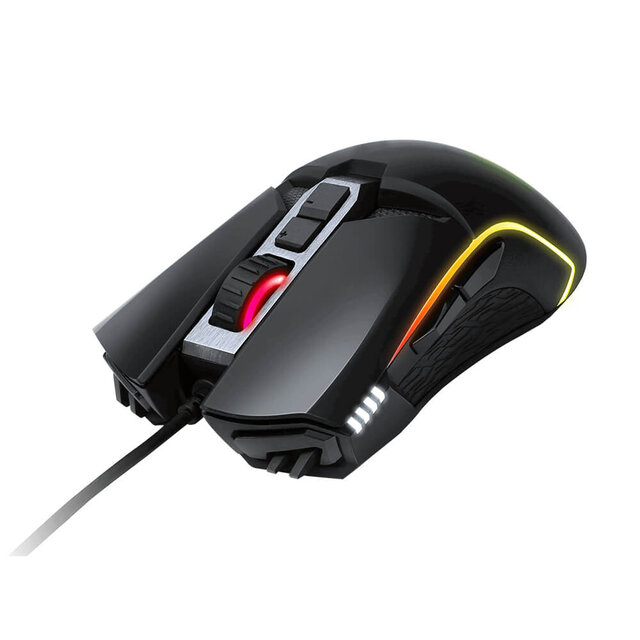 Mouse Gamer Aorus M5, Alambrico, RGB, Negro 