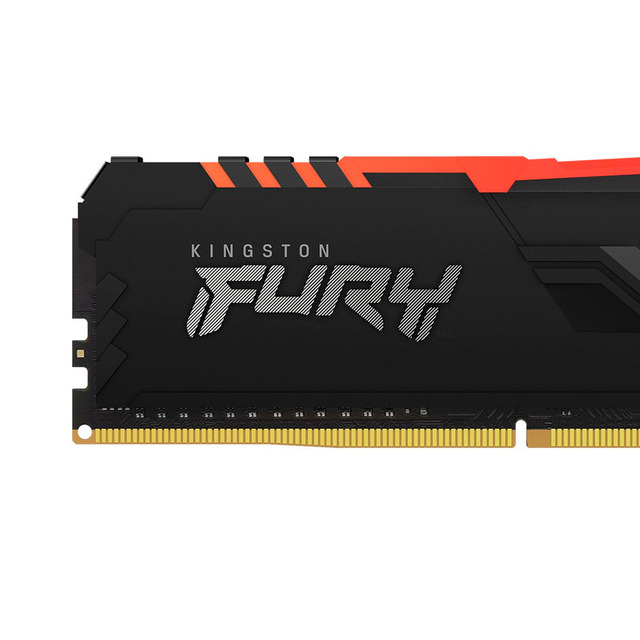 Memoria RAM DDR4 16GB / 3200MHz / Kingston Fury Beast RGB / 1 Modulo Negro 