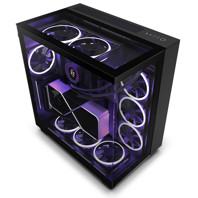 NZXT H9 Elite / Negro / ATX Mid Tower / Incluye 3 Ventiladores RGB y 1 Sin RGB 