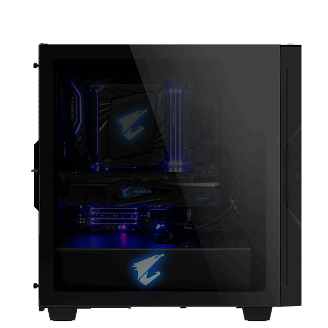 Gabinete Gigabyte Aorus AC300 Glass - Negro / RGB Fusion