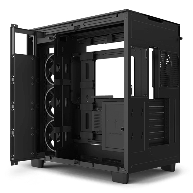 NZXT H9 Elite / Negro / ATX Mid Tower / Incluye 3 Ventiladores RGB y 1 Sin RGB 