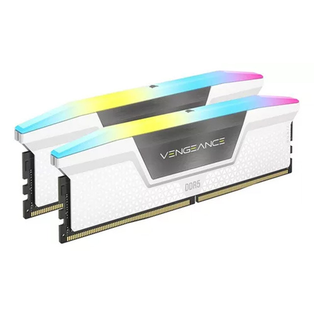 Memoria Ram Corsair Vengeance RGB DDR5 RAM 32GB (2x16GB) / 5200MHz / White