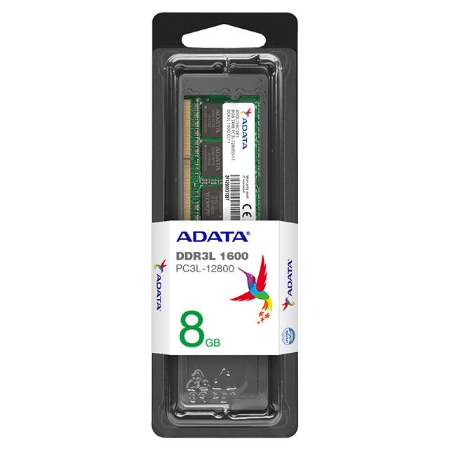 Memoria RAM SODIMM DDR3L 8GB 1600MHz Adata Value 1 Modulo /  Laptop