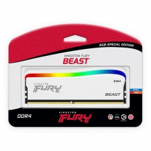 Memoria RAM 8GB 3600MHz Kingston Fury Beast DDR4 RGB SPECIAL EDITION / 3600MHz / White