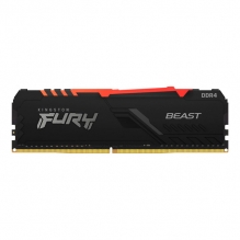 Memoria RAM DDR4 16GB / 3200MHz / Kingston Fury Beast RGB / 1 Modulo Negro 