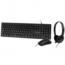 Kit Perfectchoice Teclado / Mouse / Audifonos / NEGRO